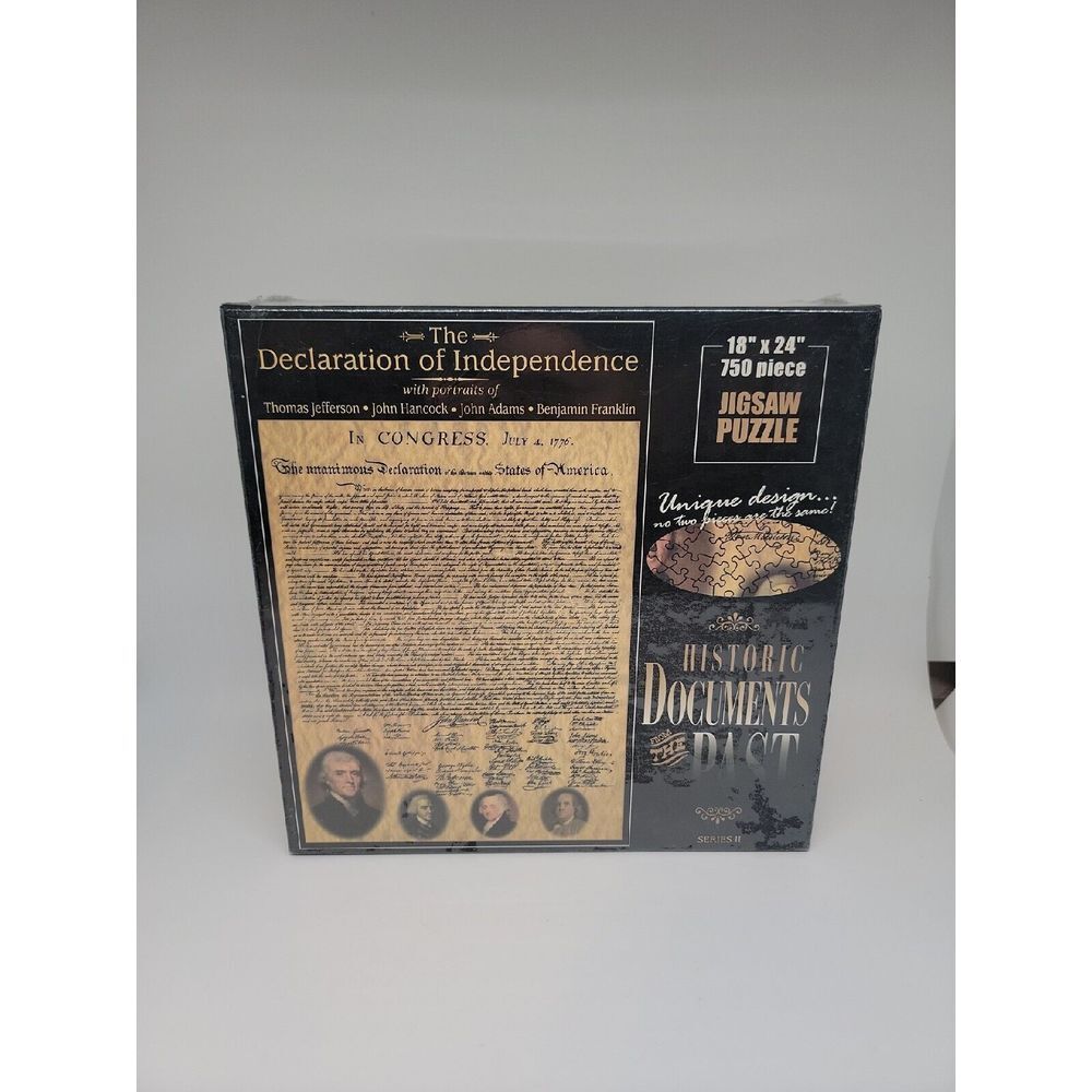 Declaration of Independence Puzzle Jigsaw 750 PC Historic Documents SEALED